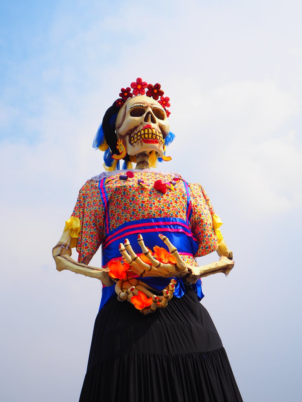 skeleton figure wearing costume